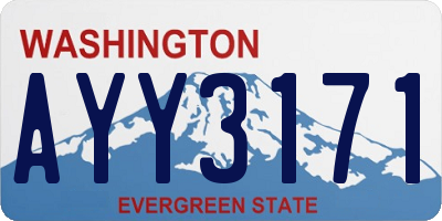 WA license plate AYY3171