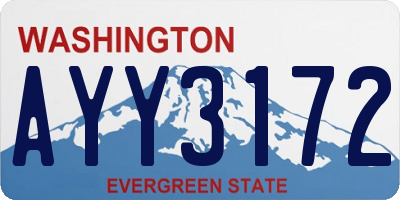 WA license plate AYY3172