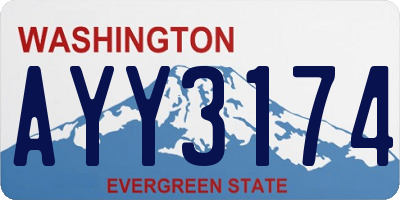 WA license plate AYY3174