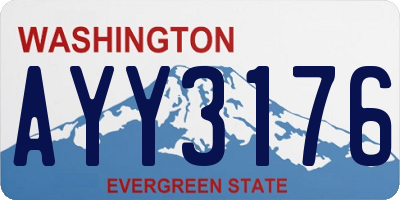 WA license plate AYY3176