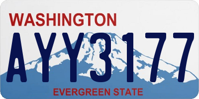 WA license plate AYY3177