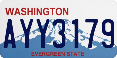 WA license plate AYY3179