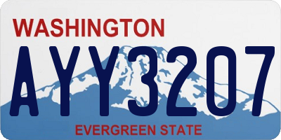 WA license plate AYY3207