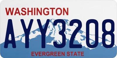 WA license plate AYY3208