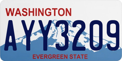 WA license plate AYY3209