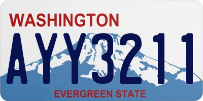 WA license plate AYY3211