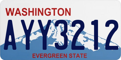 WA license plate AYY3212