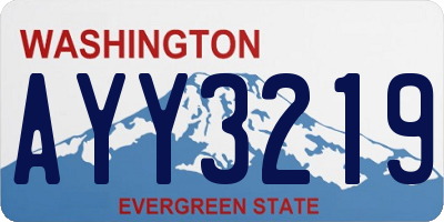 WA license plate AYY3219