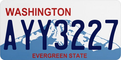 WA license plate AYY3227