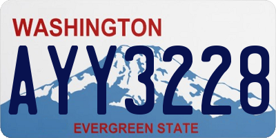 WA license plate AYY3228