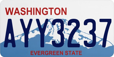 WA license plate AYY3237