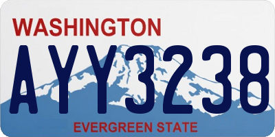 WA license plate AYY3238