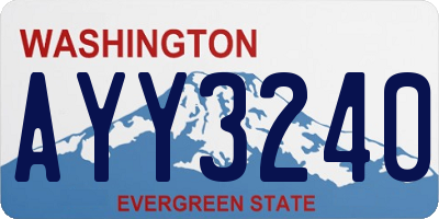 WA license plate AYY3240