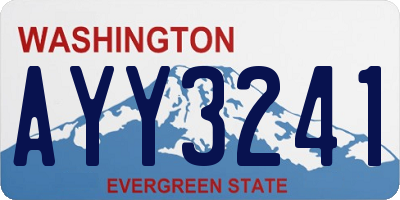 WA license plate AYY3241