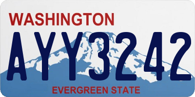 WA license plate AYY3242