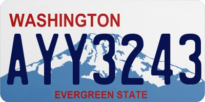 WA license plate AYY3243