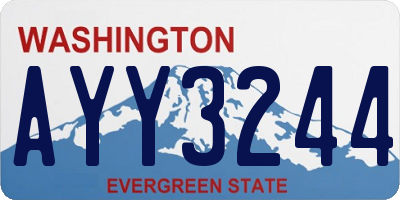 WA license plate AYY3244