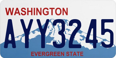 WA license plate AYY3245