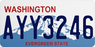 WA license plate AYY3246