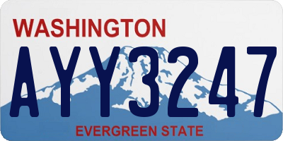 WA license plate AYY3247