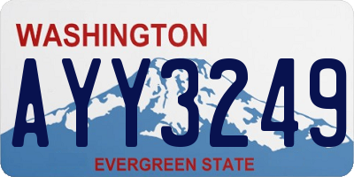 WA license plate AYY3249