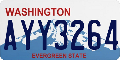 WA license plate AYY3264