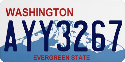 WA license plate AYY3267