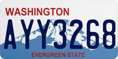 WA license plate AYY3268