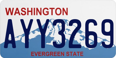 WA license plate AYY3269