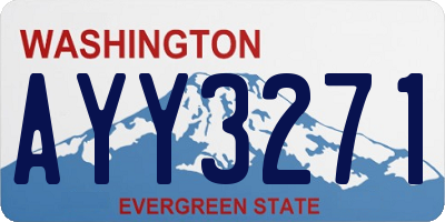 WA license plate AYY3271