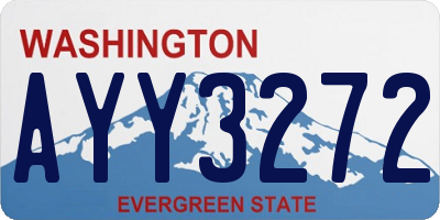 WA license plate AYY3272