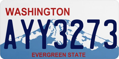 WA license plate AYY3273