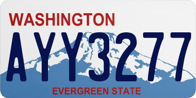 WA license plate AYY3277