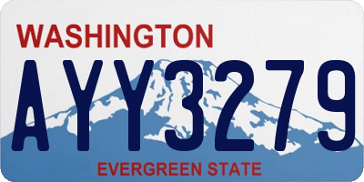 WA license plate AYY3279