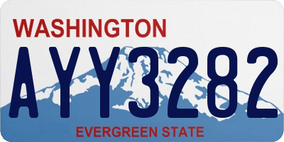 WA license plate AYY3282