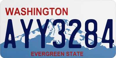 WA license plate AYY3284