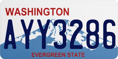 WA license plate AYY3286