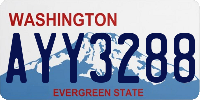 WA license plate AYY3288