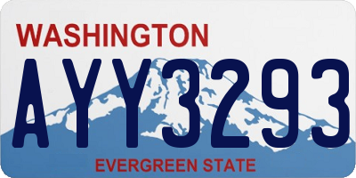 WA license plate AYY3293