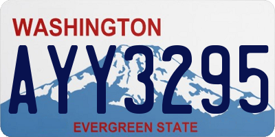 WA license plate AYY3295