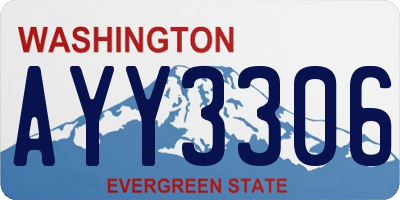 WA license plate AYY3306