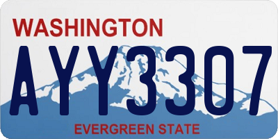 WA license plate AYY3307