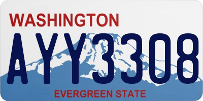 WA license plate AYY3308