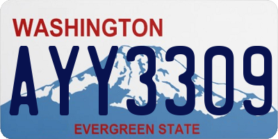 WA license plate AYY3309