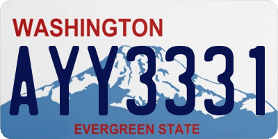 WA license plate AYY3331