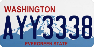 WA license plate AYY3338