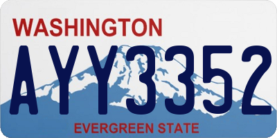 WA license plate AYY3352