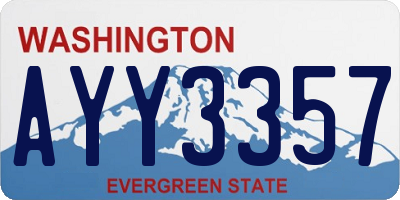 WA license plate AYY3357