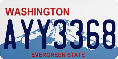 WA license plate AYY3368