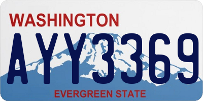 WA license plate AYY3369